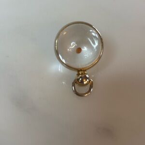 Gold and Lucite Mustard Seed Pendant